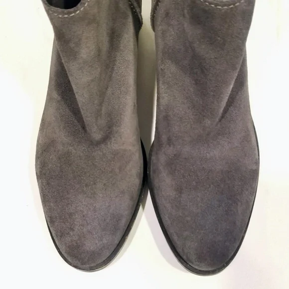 Dolce Vita Tucker Gray Suede Ankle Boots Western Shoes Zip Women's Shoes - Picture 7 of 12